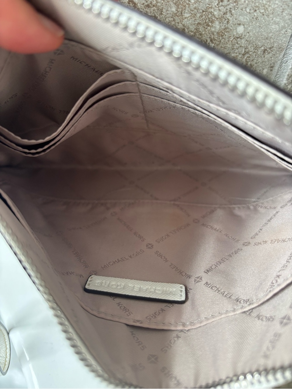 Michael Kors White Studded Wristlet Clutch - Picture 3 of 3
